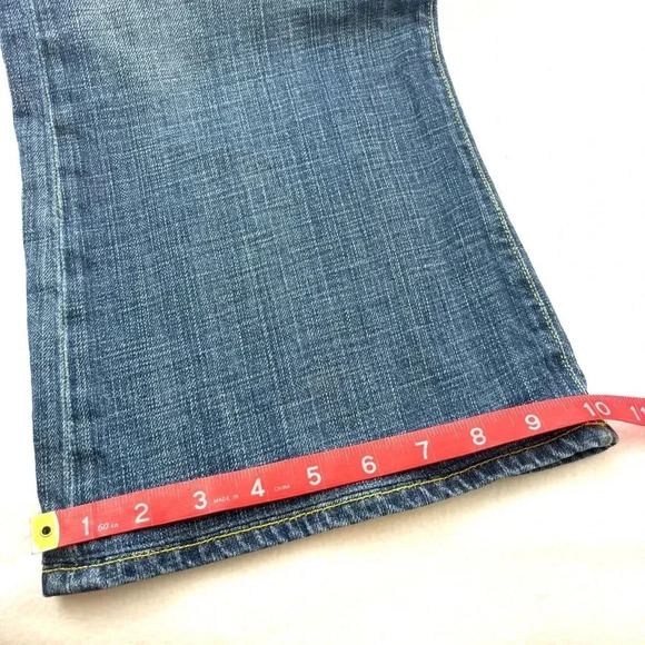 Paper Denim & Cloth Med Wash Boyfriend Style Straight Leg Lowrise Jeans Size 36 - Picture 15 of 15